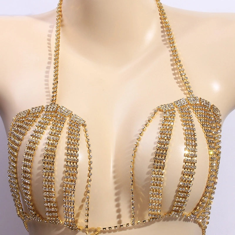 Sexy Rhinestone Stage Bra