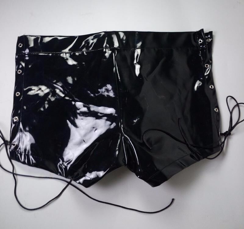 PU Leather Short with Tied Sides