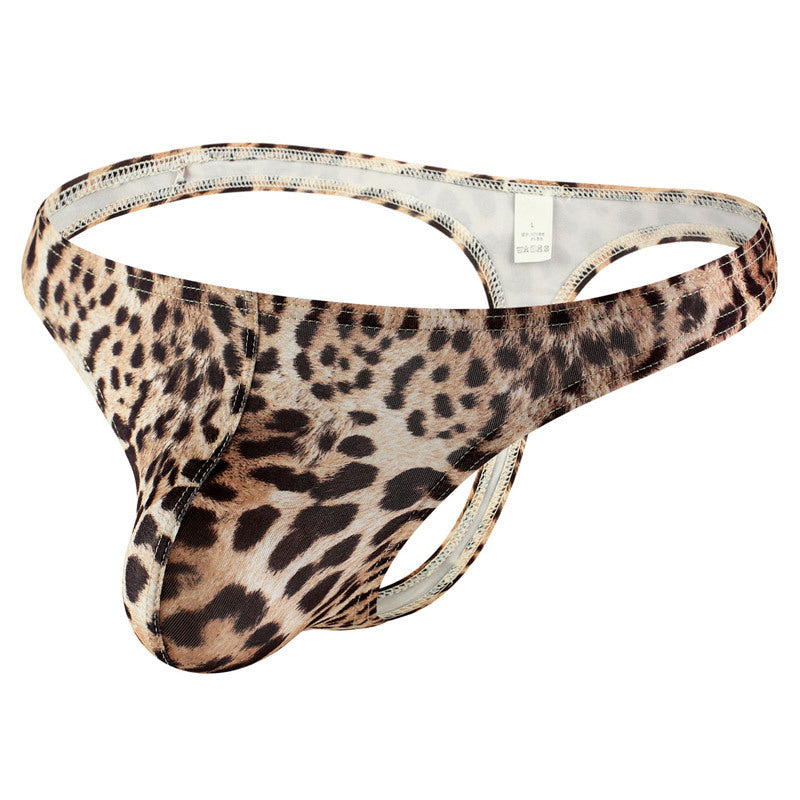 Men's Leopard-print, Low-waist Nylon Underwear