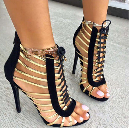 Metallic Stiletto Sandals