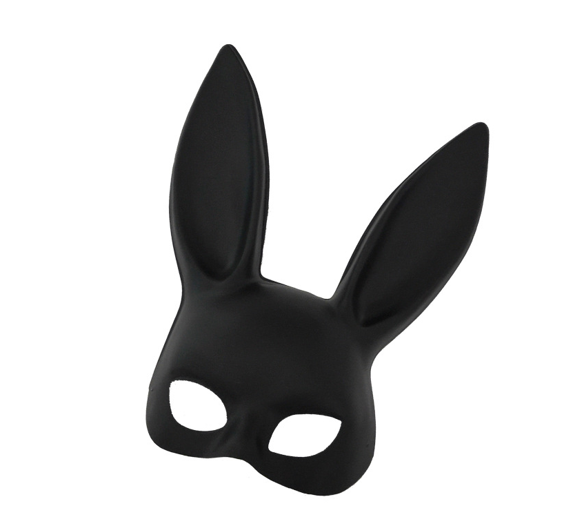 Plastic Rabbit Ear Half Face Mask