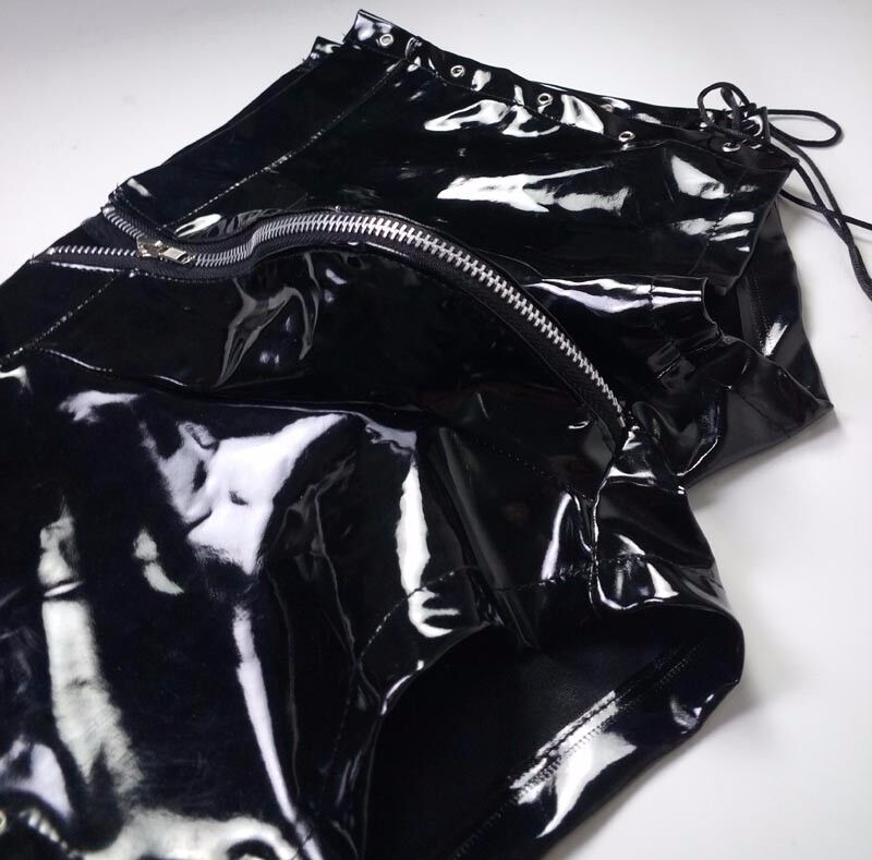 PU Leather Short with Tied Sides