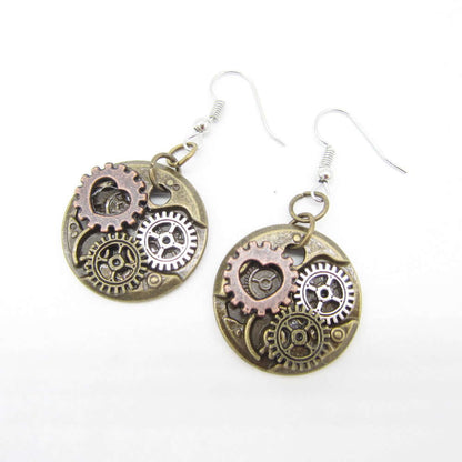 Retro Gear Earrings Steampunk
