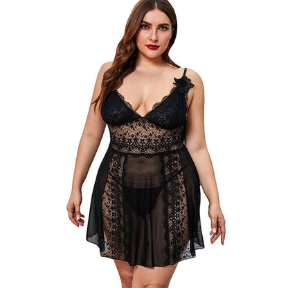 Plus Size Deep V Nightgown
