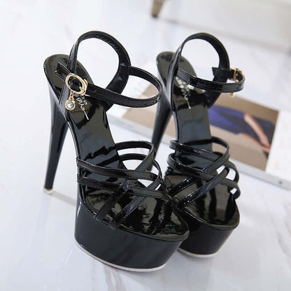 Crossed Pattern Stiletto