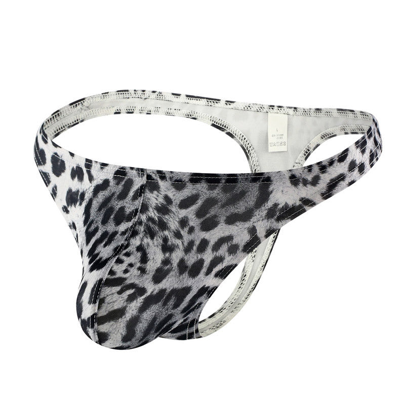 Men's Leopard-print, Low-waist Nylon Underwear