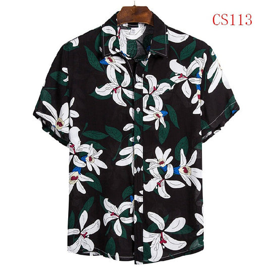 Hawaiian Floral Button Shirt