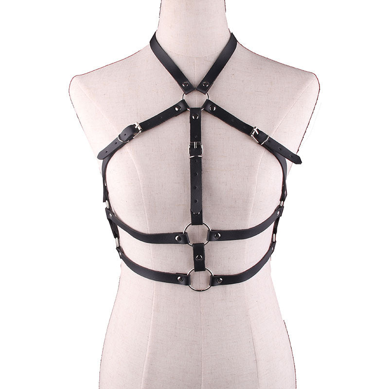 Womens Black Chest Harness (Multiple Styles)