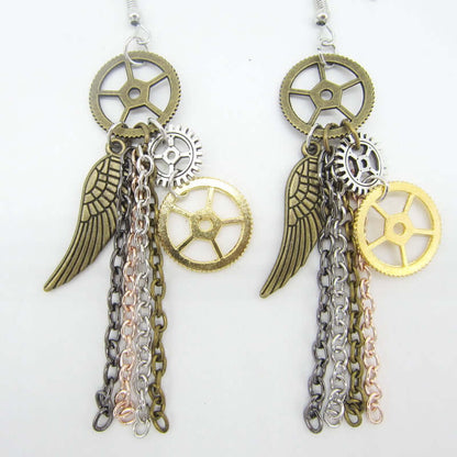 Retro Gear Earrings Steampunk