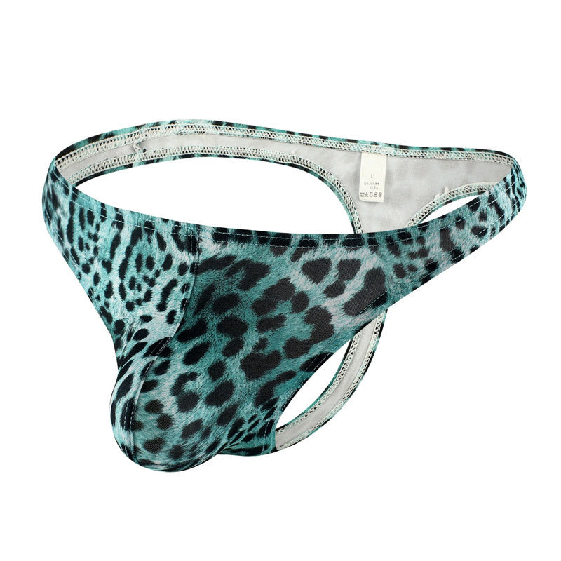 Men's Leopard-print, Low-waist Nylon Underwear