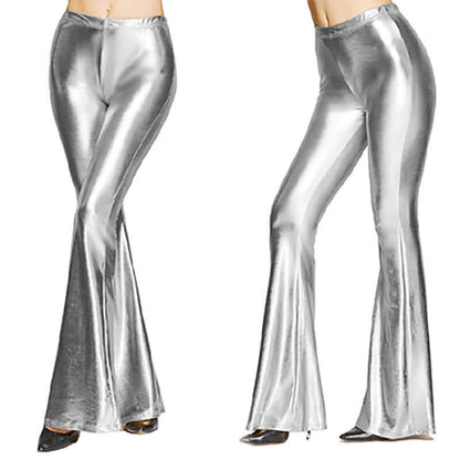 Metallic Glitter Bell Bottoms