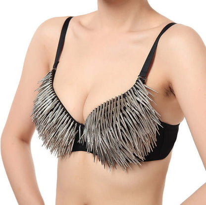 Rivet Gold/Silver Pin Bra