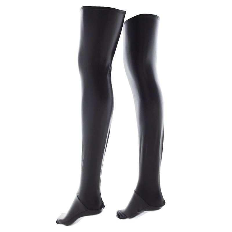 Thigh High Faux Leather Stockings