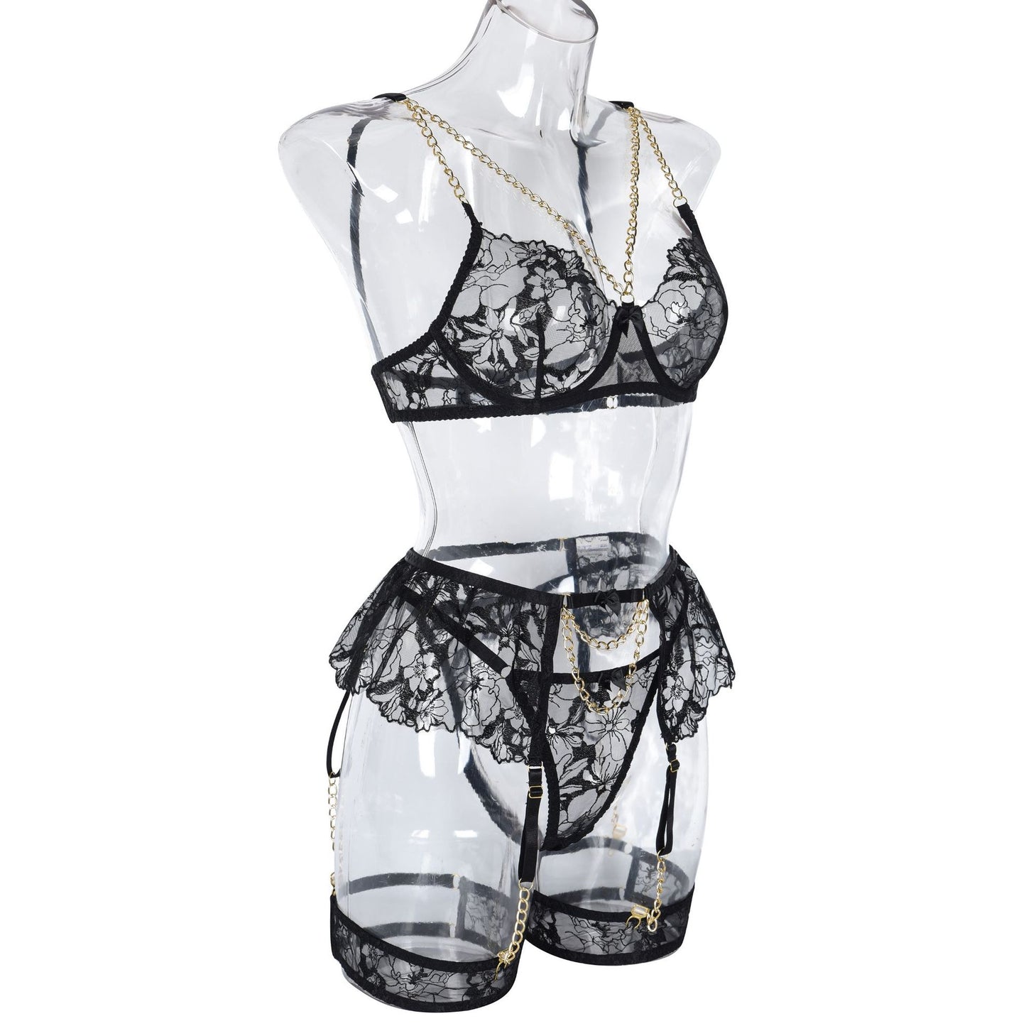 Skirt Girdle Four Piece Set with Chains