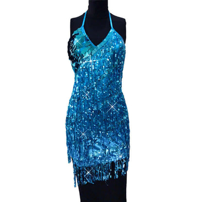 Show Sequin Fringed Dress