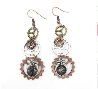 Retro Gear Earrings Steampunk