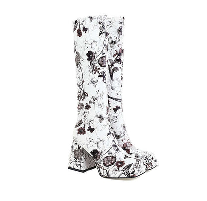 Square Toe Knee Boots