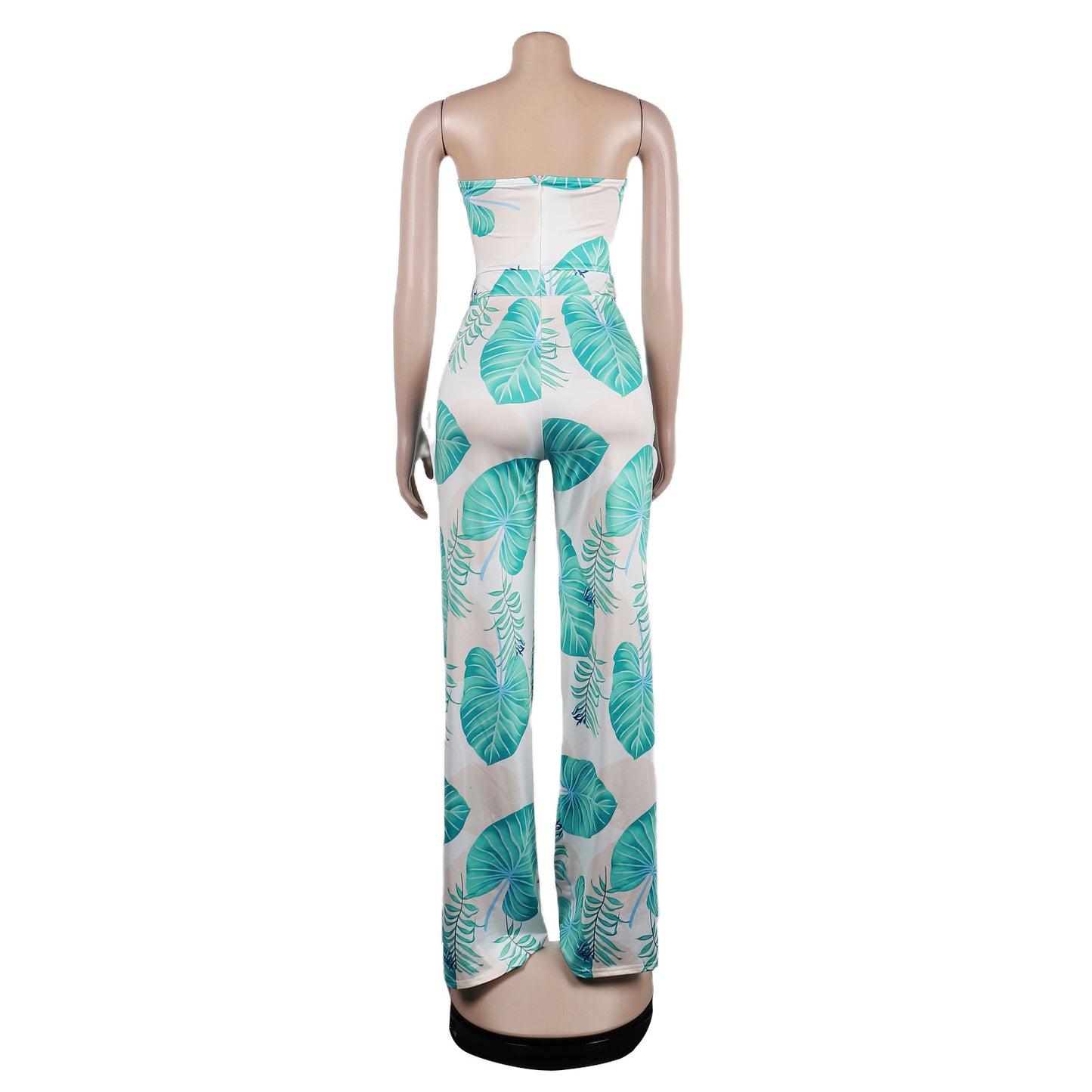 Tropical Chest Wrap Jumpsuit