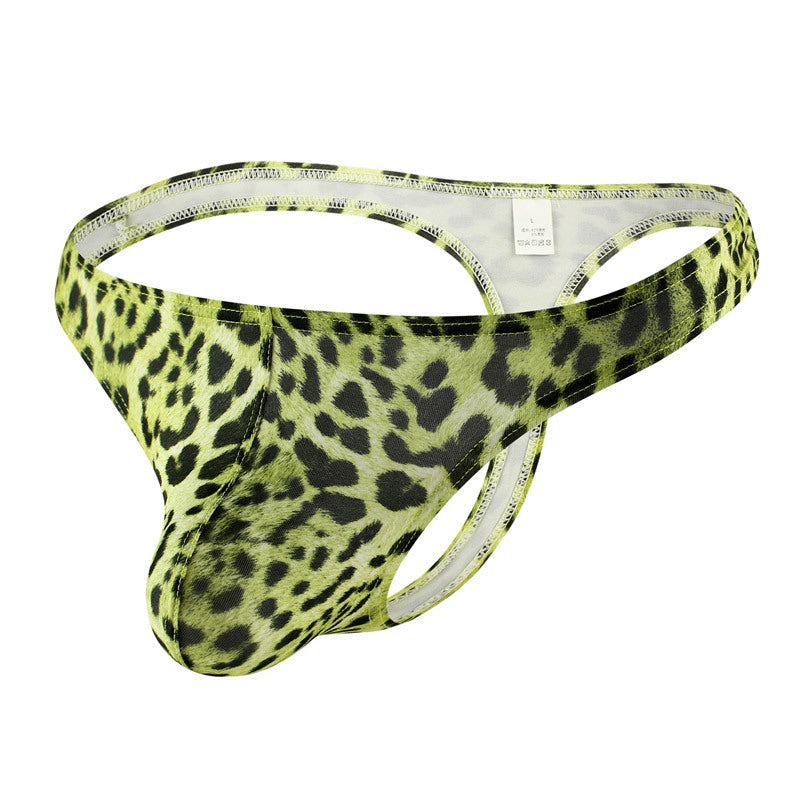 Men's Leopard-print, Low-waist Nylon Underwear