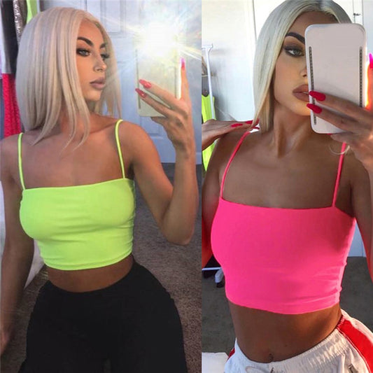 Fluorescent Green and Pink Camisole