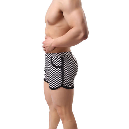 Black And White Plaid Shorts