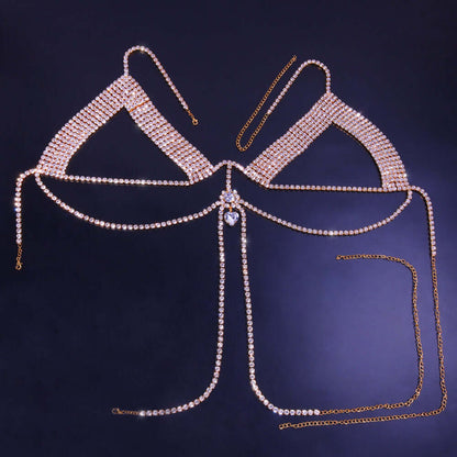 Rhinestone Chest Chain