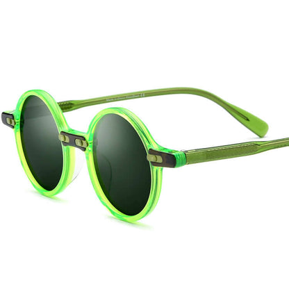 Classic Retro Plate Round Sunglasses