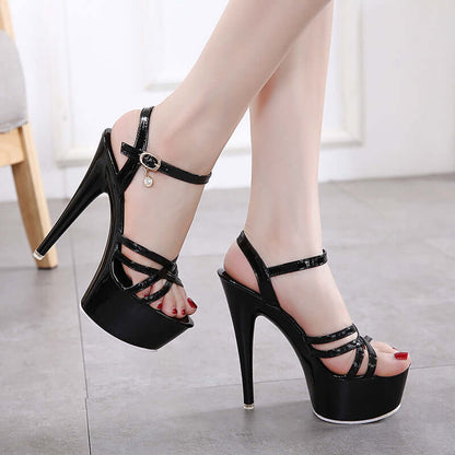 Crossed Pattern Stiletto
