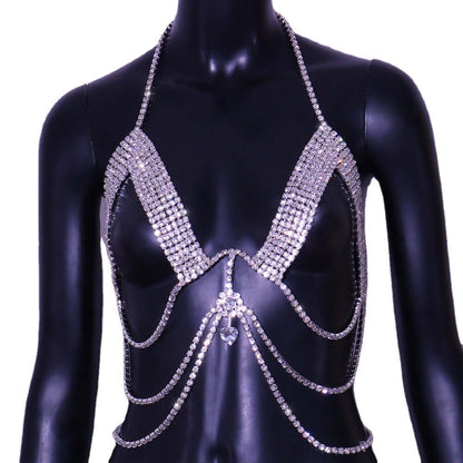 Rhinestone Chest Chain