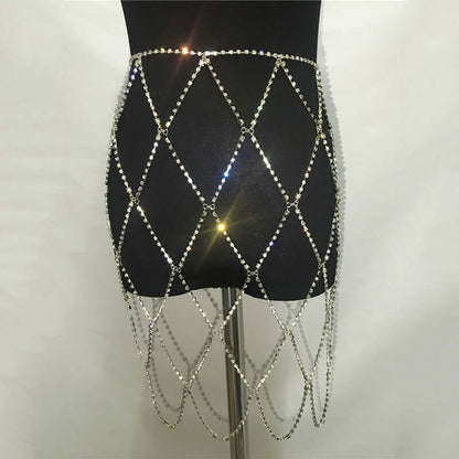 Rinestone Chain Skirt