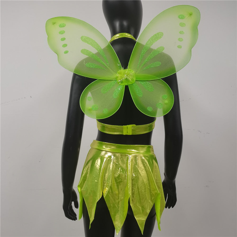 Lingerie Set Split Skirt Wings Costume